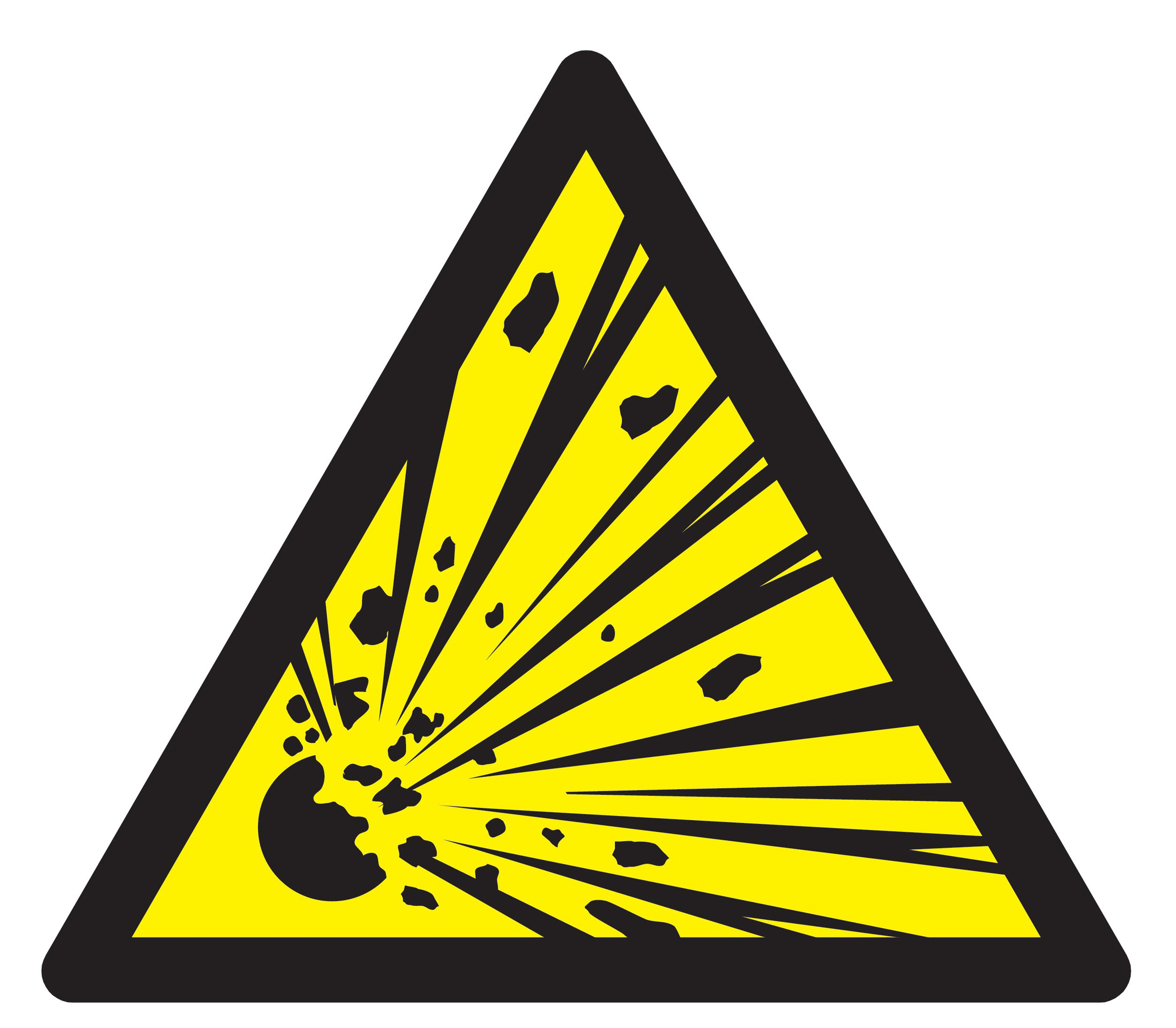 Panneau adhésif DANGER, MATIERES EXPLOSIVES 100X100X100MM TALIAPLAST - 729946