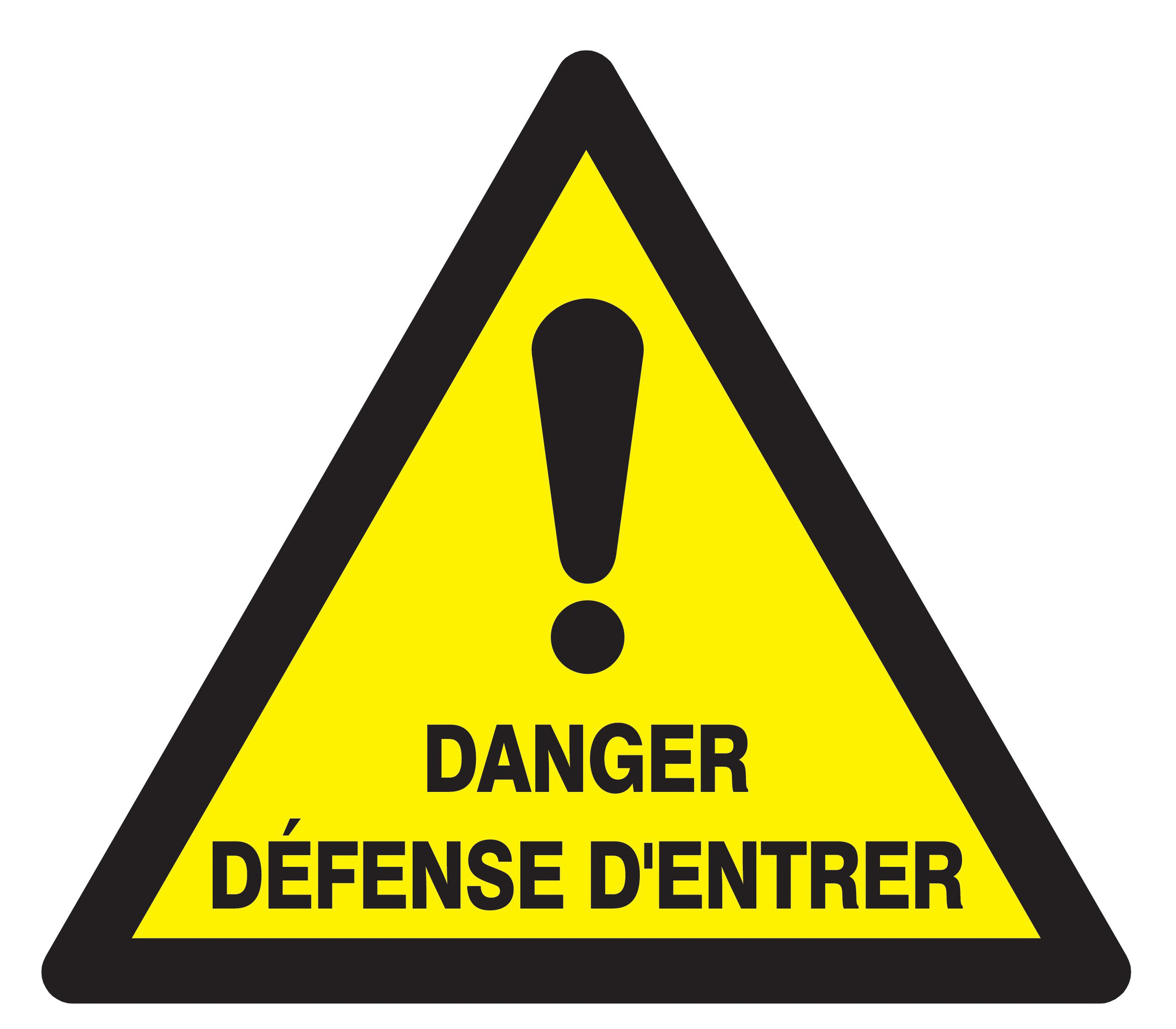 Panneau adhésif DANGER DEFENSE D'ENTRER 100X100X100MM TALIAPLAST - 729961