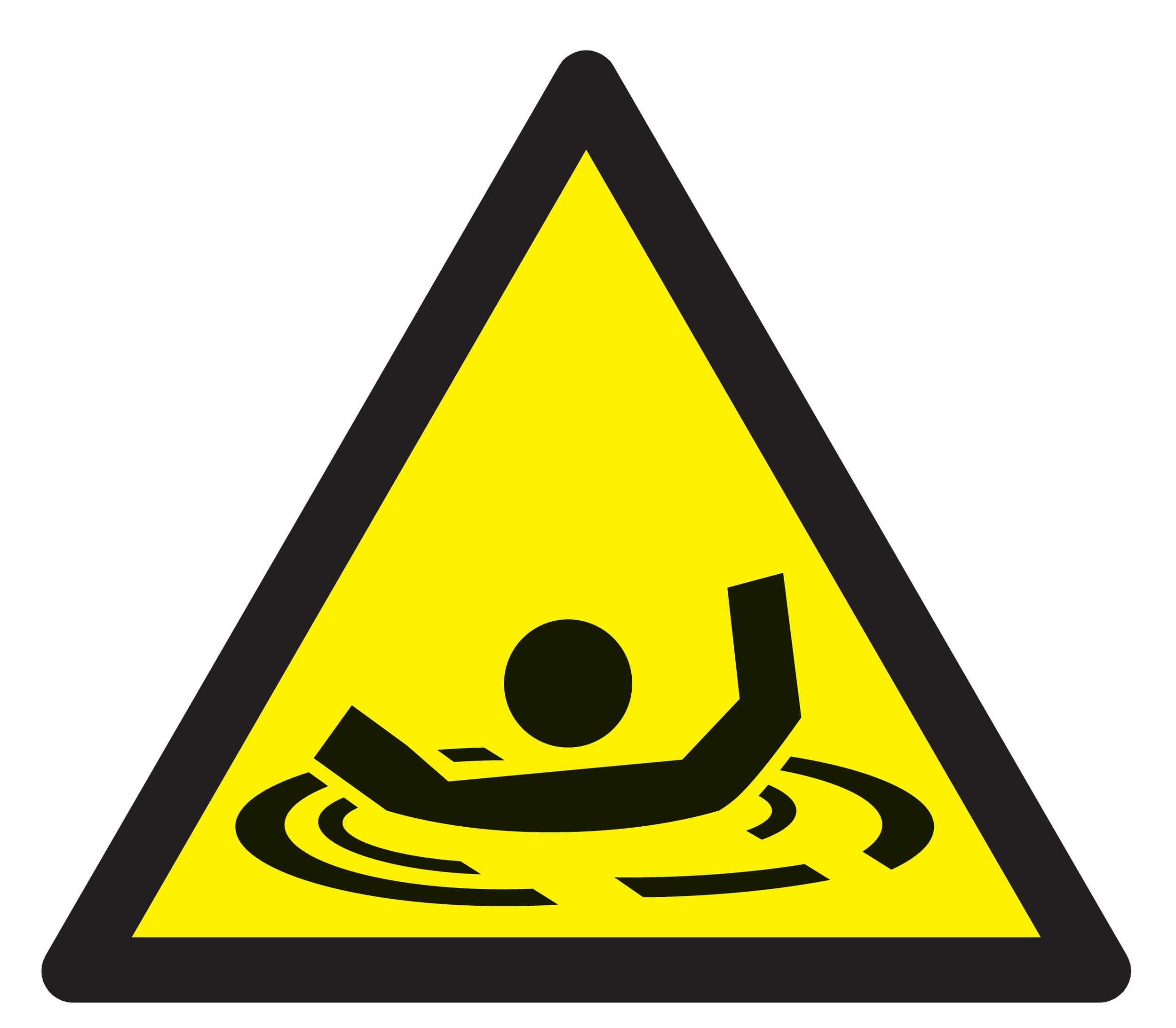 Panneau adhésif DANGER RISQUE DE NOYADE 100X100X100MM TALIAPLAST - 729964