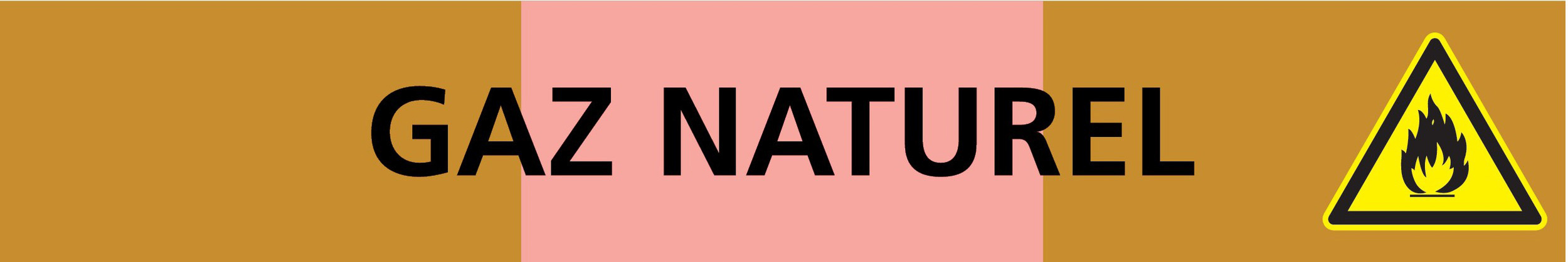 PANNEAU GAZ NATUREL 312X52MM (10 ADHESIFS POUR TUYAUTERIE) TALIAPLAST - 730527