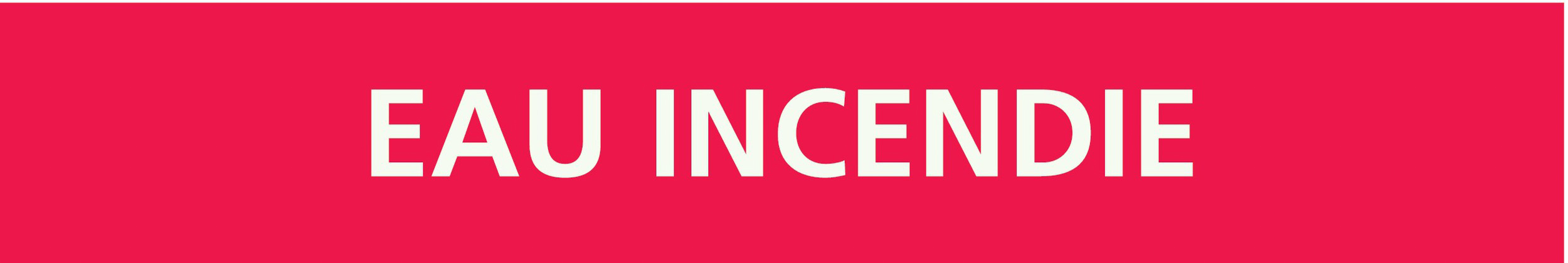 Signalétique de marquage INCENDIE 222X37 Eau incendie 222x37mm (20 adhesifs pour tuyauterie) TALIAPLAST - 731402