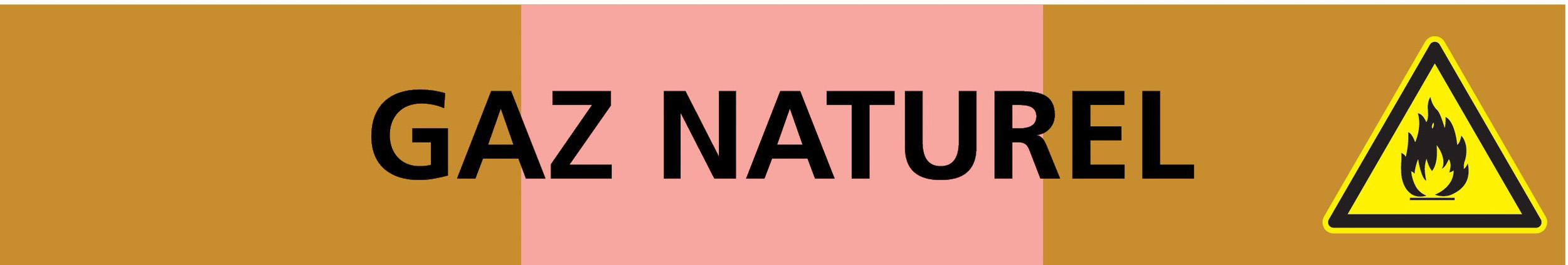 PANNEAU GAZ NATUREL 156X26MM (20 ADHESIFS POUR TUYAUTERIE) TALIAPLAST - 732527