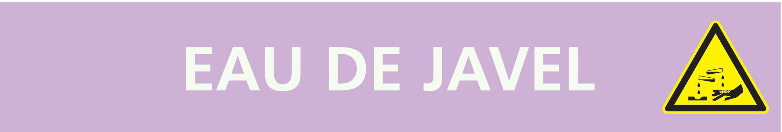 Signalétique de marquage ACIDES 156X26 Eau de javel 156x26mm (20 adhesifs pour tuyauterie) TALIAPLAST - 732717
