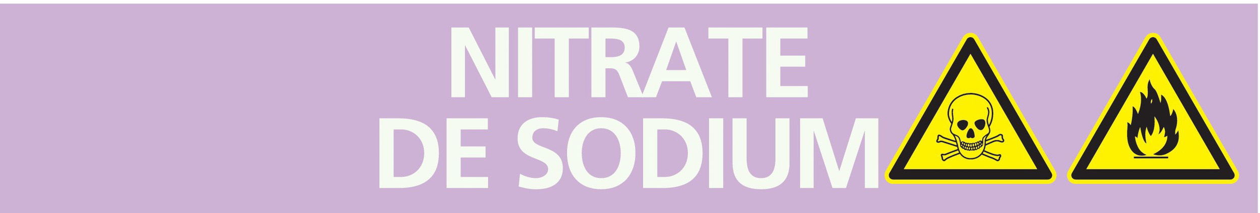 Signalétique de marquage ACIDES 156X26 Nitrate de sodium 156x26mm (20 adhesifs tuyauterie) TALIAPLAST - 732729