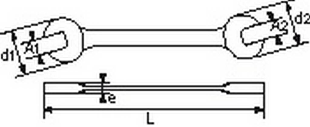 CLE A FOURCHES 5,5X7 MM SAM OUTILLAGE - 105,5X7NFME