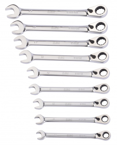 Jeu de 9 cles mixtes a cliquet multi-empreintes SAM OUTILLAGE - 50HCJ9