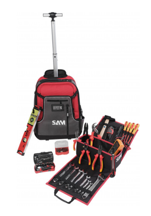 Sac a dos textile 40 litres avec composition electricien SAM OUTILLAGE - CP-ELEC2Z