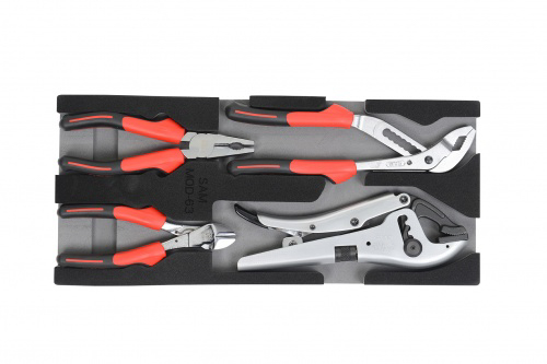 Module mousse 1/3 de 4 pinces chromees polies SAM OUTILLAGE - P13J4MM