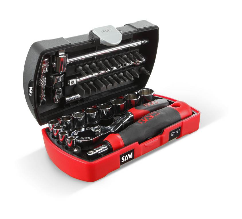 Coffret serrage/vissage 39 outils + pince multi-fonctions SAM OUTILLAGE POCKETRJZ