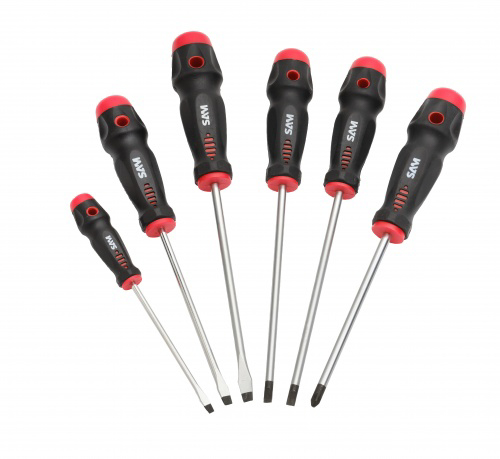 Jeu de 6 tournevis ta fente et pozidriv SAM OUTILLAGE - TAJ2