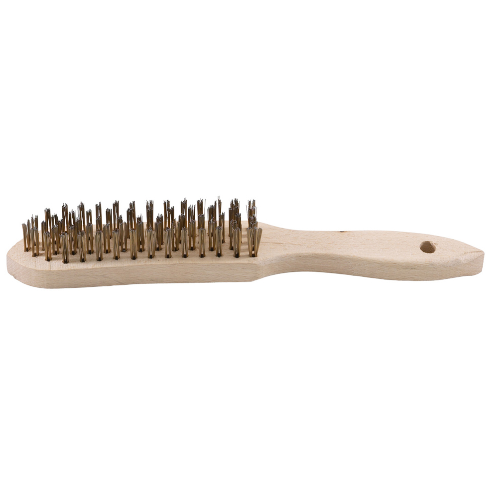 Brosse métallique à main - 295x30 mm, lait.4rg manche bois - SIDAMO - 10311002