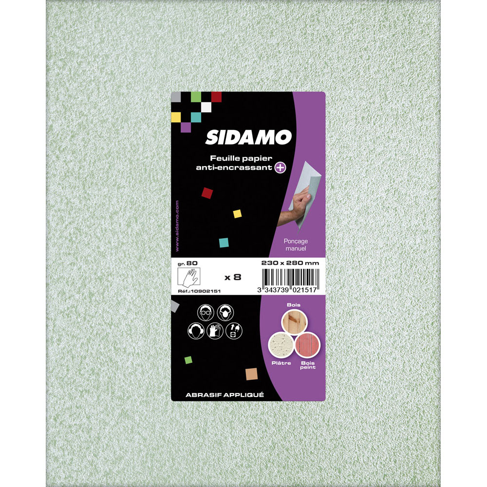 LOT DE 8 FEUILLES PAPIER ANTI- ENCRASSANT 230X280 GR.180 SIDAMO - 10902153