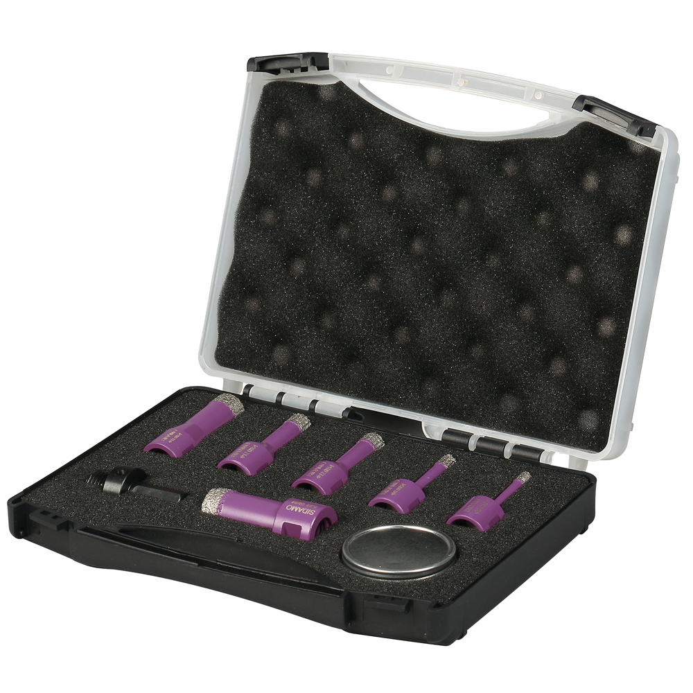 COFFRET DE 6 TREPANS DIAMANT A SEC M14 D.6/8/10/12/18/22 SIDAMO 11101451
