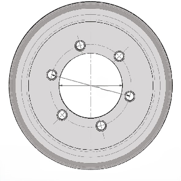 Jante basse creuse 6.00x14 6/0 161x205 25 - 40 km/h div - R000044
