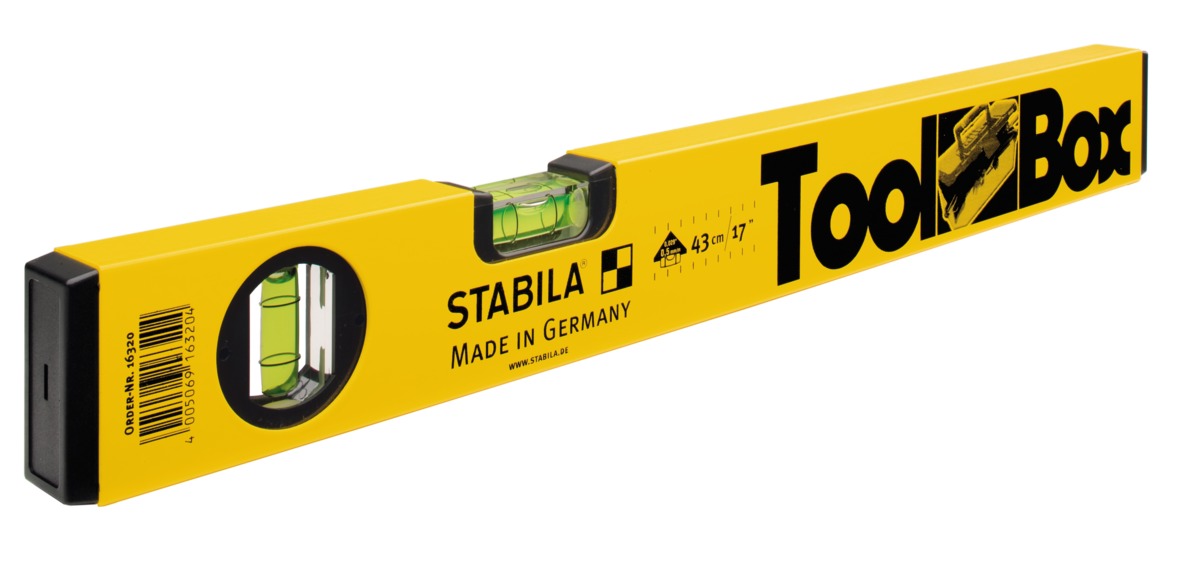 Niveau à bulle STABILA TOOLBOX, 43 cm - 16320