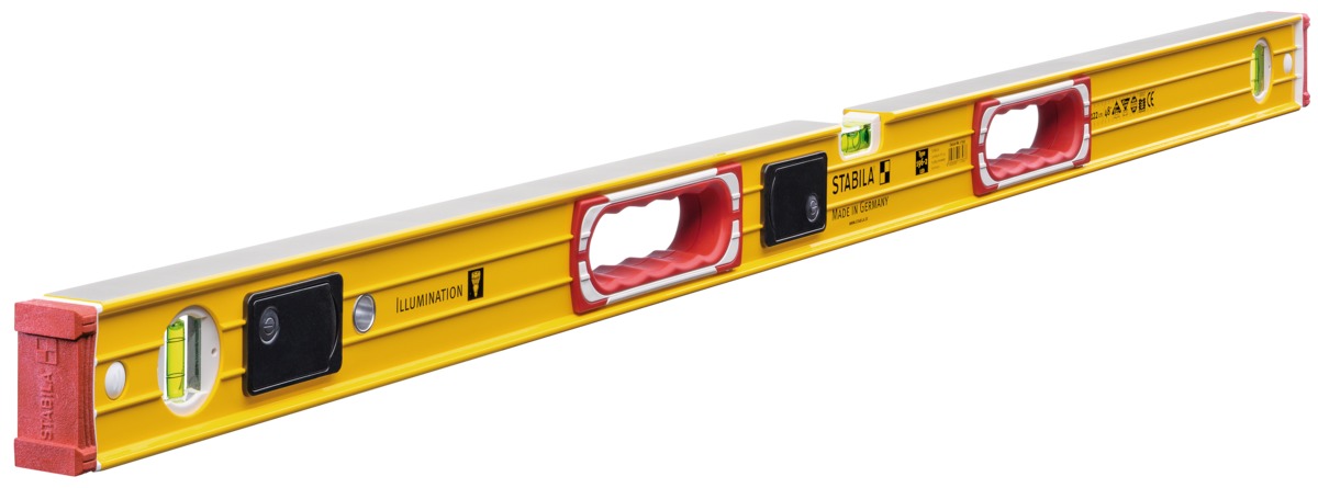 Niveau à bulle STABILA Type 196-2 LED, 122 cm, avec fioles éclairées - 17393