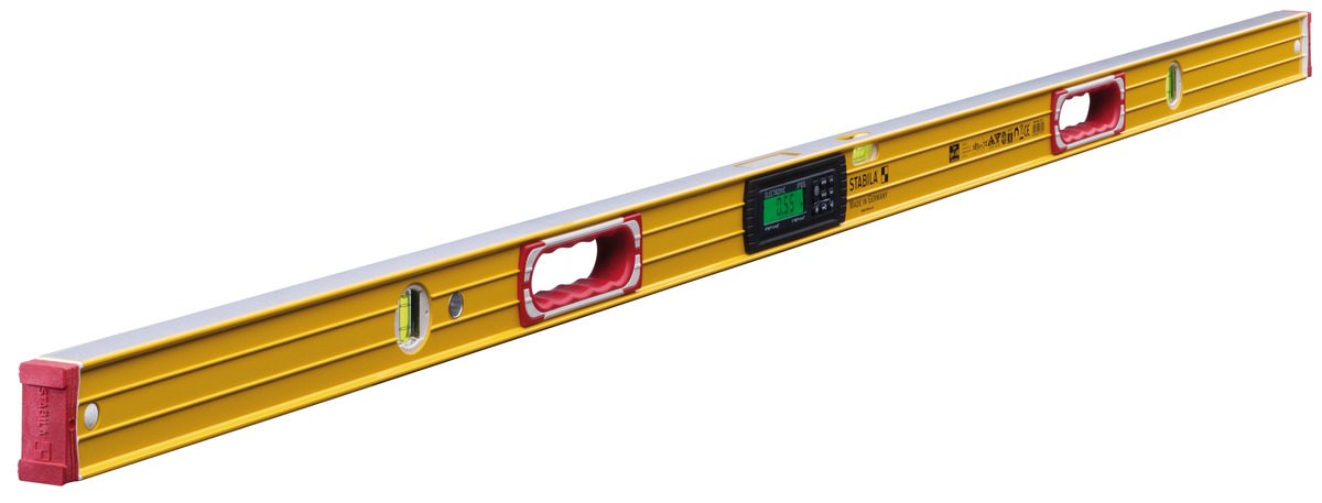 Niveau à bulle électronique STABILA TECH 196 M electronic IP 65, 183 cm, avec système d’aimants aux terres rares - 17707