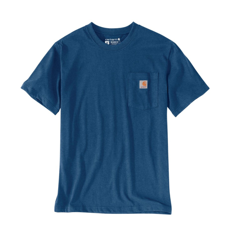 T-shirt Workw Pocket Manches Courtes Bleu H72 - CARHARTT - 103296