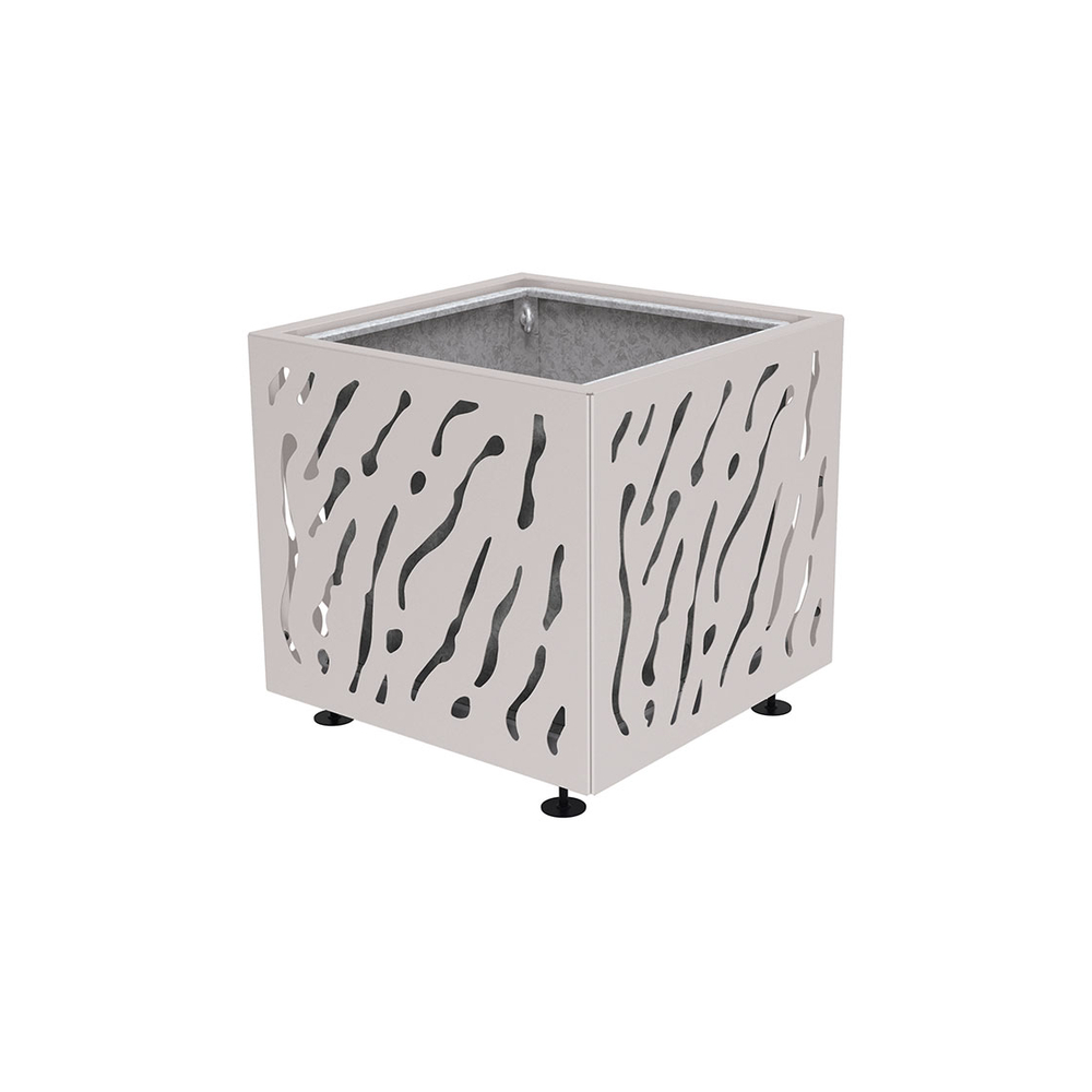 Bac à palmier Venise monochrome RAL7044 - 790x790x760 - Bac acier amovible anneaux inclus - PROCITY - 201487.7044