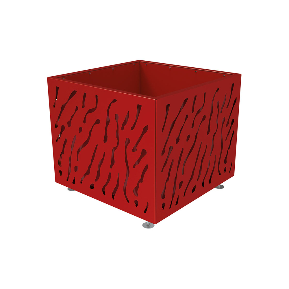 Bac à palmier Venise bicolore RAL3004 - 990x990x870 - Bac acier amovible anneaux inclus - PROCITY - 201725.3004