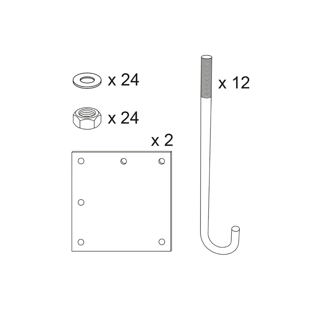 Kit de pose pour portique 202518, 202515 et 202519 - PROCITY - 202622