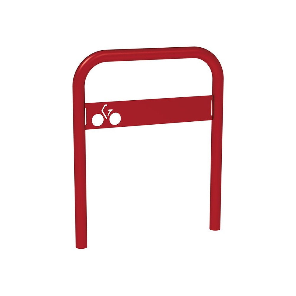 Arceau vélos signalétique RAL3004 - Scellement direct - PROCITY - 204014.3004