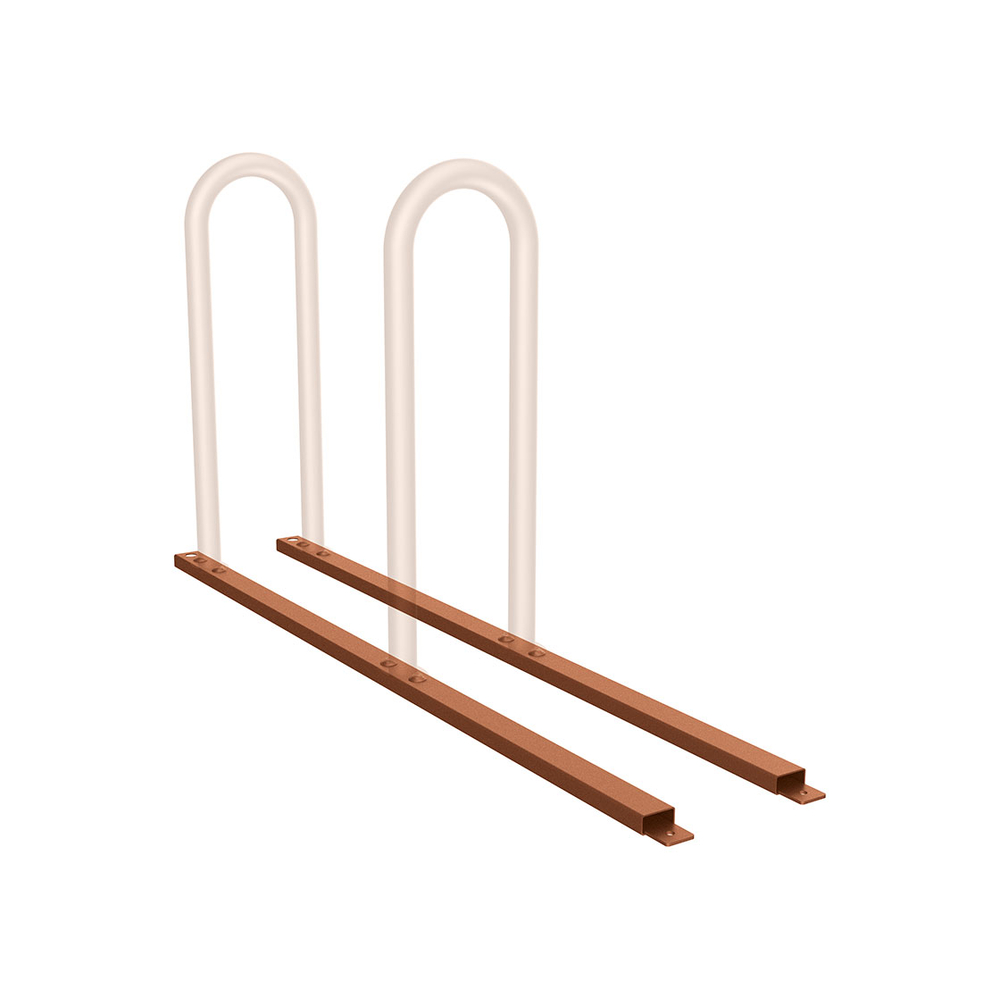 Chassis pour appuis vélos sur platines Aspect Corten - Module complémentaire 2 places - PROCITY - 204023.S025