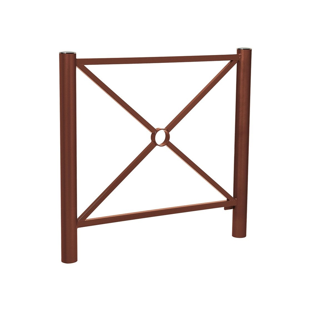 Barrière Province Inox brossé Aspect Corten - 1072 - Simple croix - PROCITY - 206056.S025