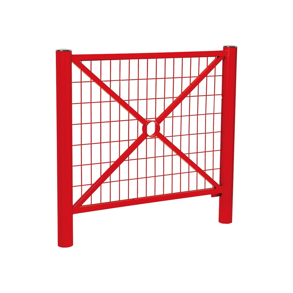 Barrière Province Inox brossé RAL3020 - 1072 - Grillagée - PROCITY - 206078.3020