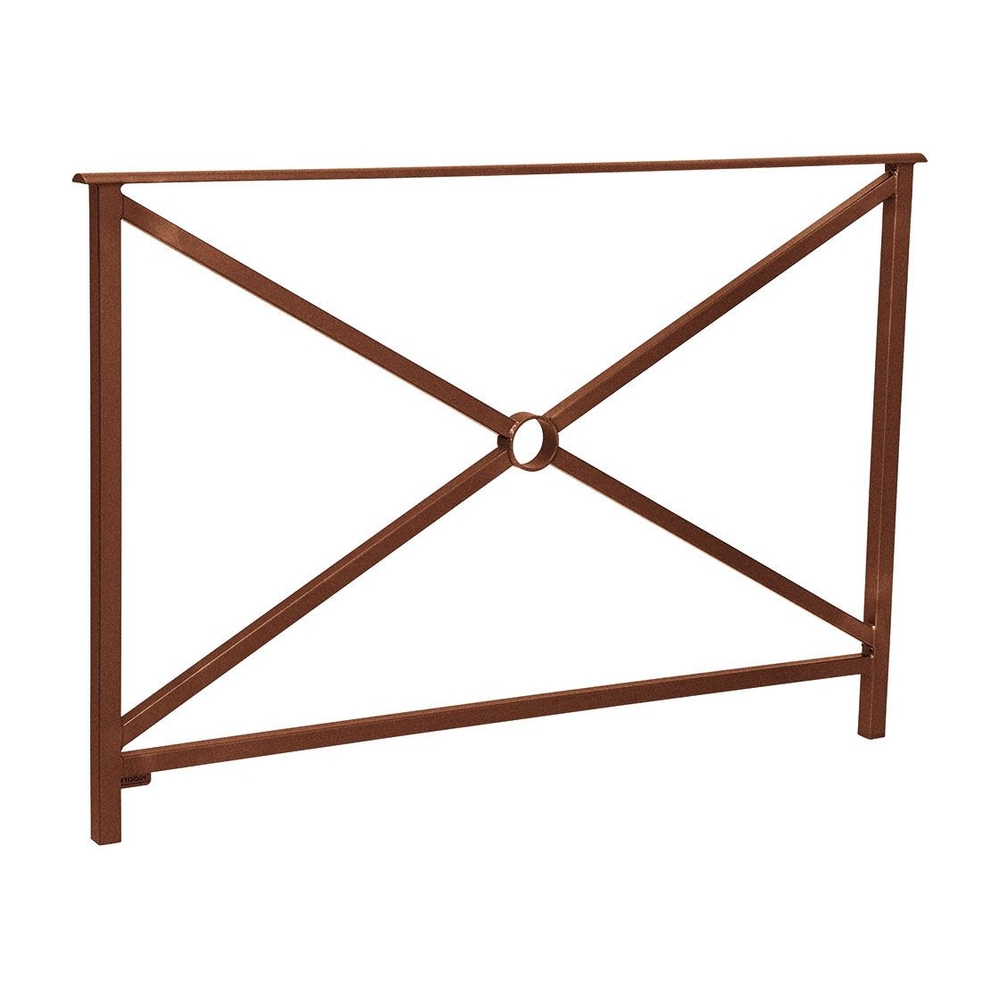 Barrière main courante Héritage Aspect Corten - 1500mm - Simple croix - Sans crosse - PROCITY - 206131.S025