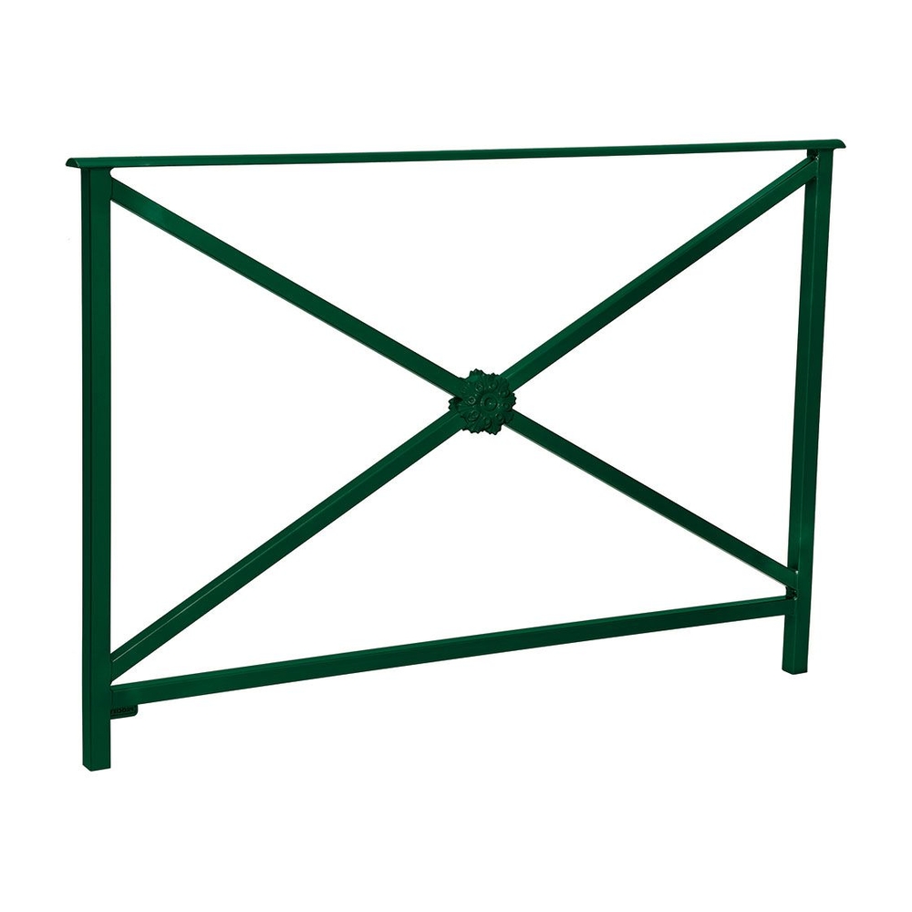 Barrière main courante Héritage RAL6005 - 1500mm - Rosace - Sans crosse - PROCITY - 206133.6005