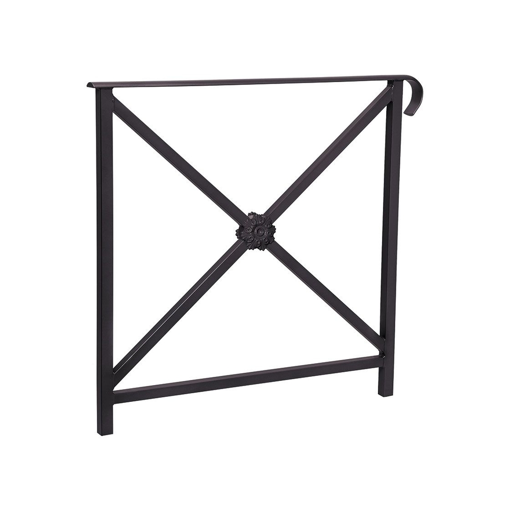 Barrière main courante Héritage RAL9005 - 800mm - Rosace - Simple crosse - PROCITY - 206142.9005