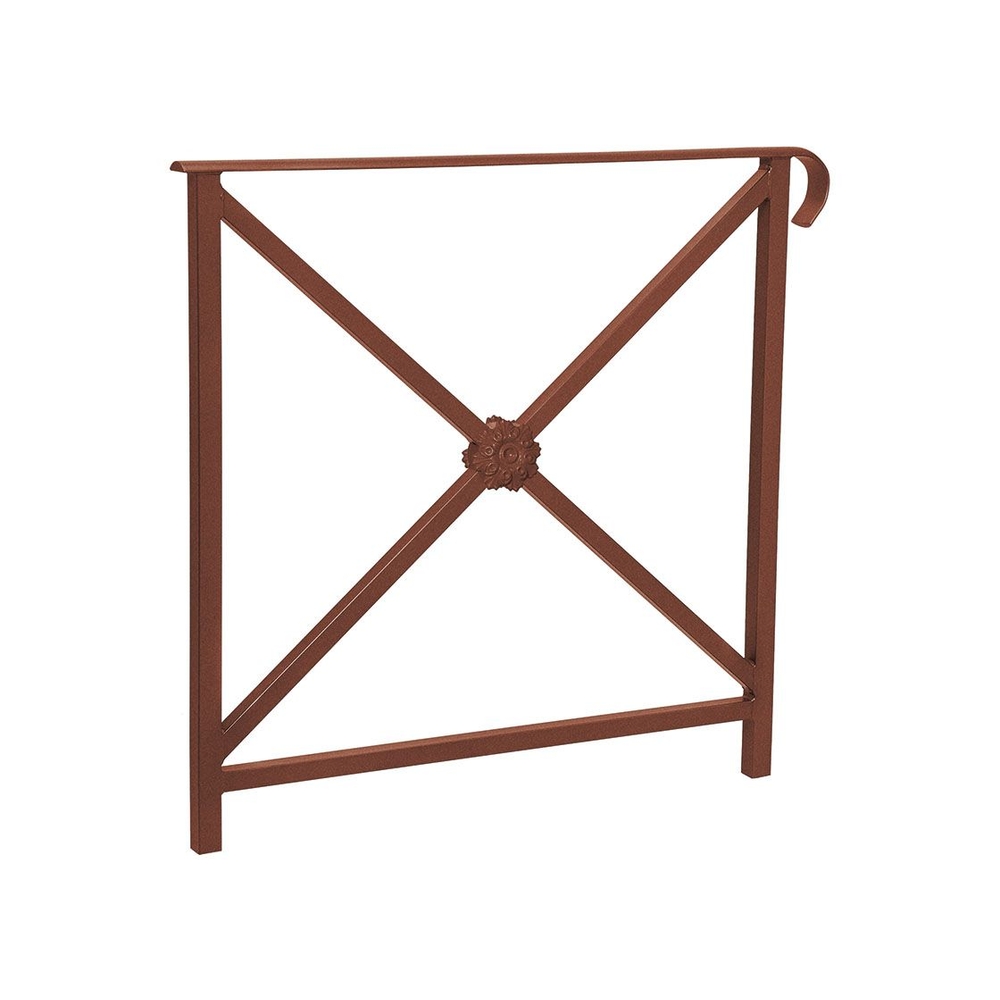 Barrière main courante Héritage Aspect Corten - 800mm - Rosace - Simple crosse - PROCITY - 206142.S025