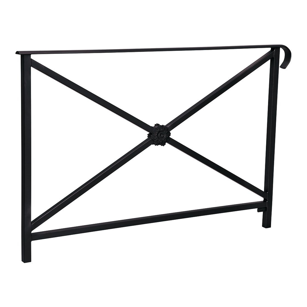 Barrière main courante Héritage RAL9005 - 1500mm - Rosace - Simple crosse - PROCITY - 206143.9005