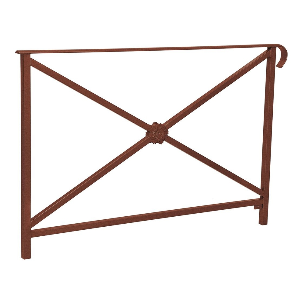 Barrière main courante Héritage Aspect Corten - 1500mm - Rosace - Simple crosse - PROCITY - 206143.S025