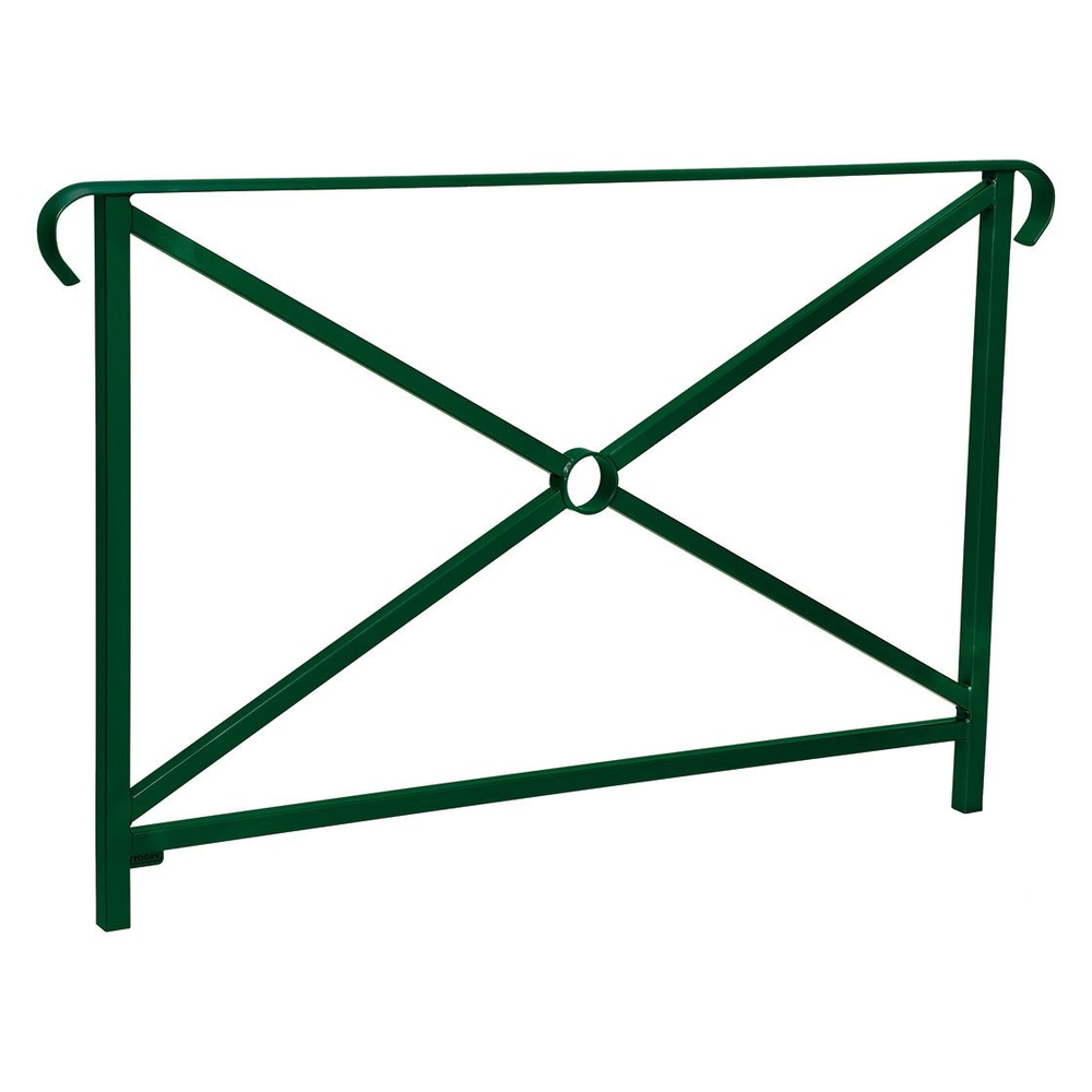 Barrière main courante Héritage RAL6005 - 1500mm - Simple croix - Double crosse - PROCITY - 206151.6005