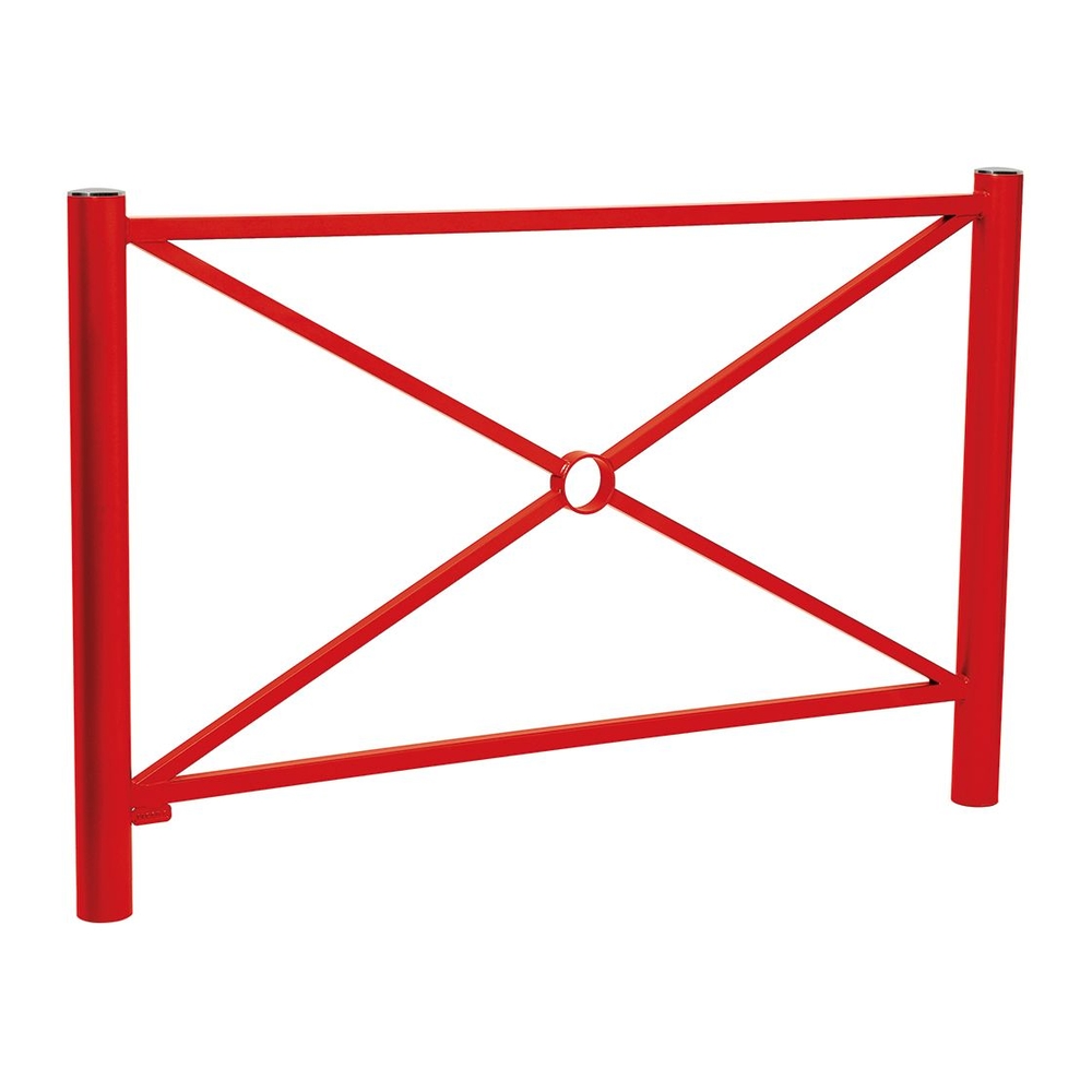 Barrière Province Inox brossé RAL3020 - 1572mm - Simple croix - PROCITY - 206155.3020