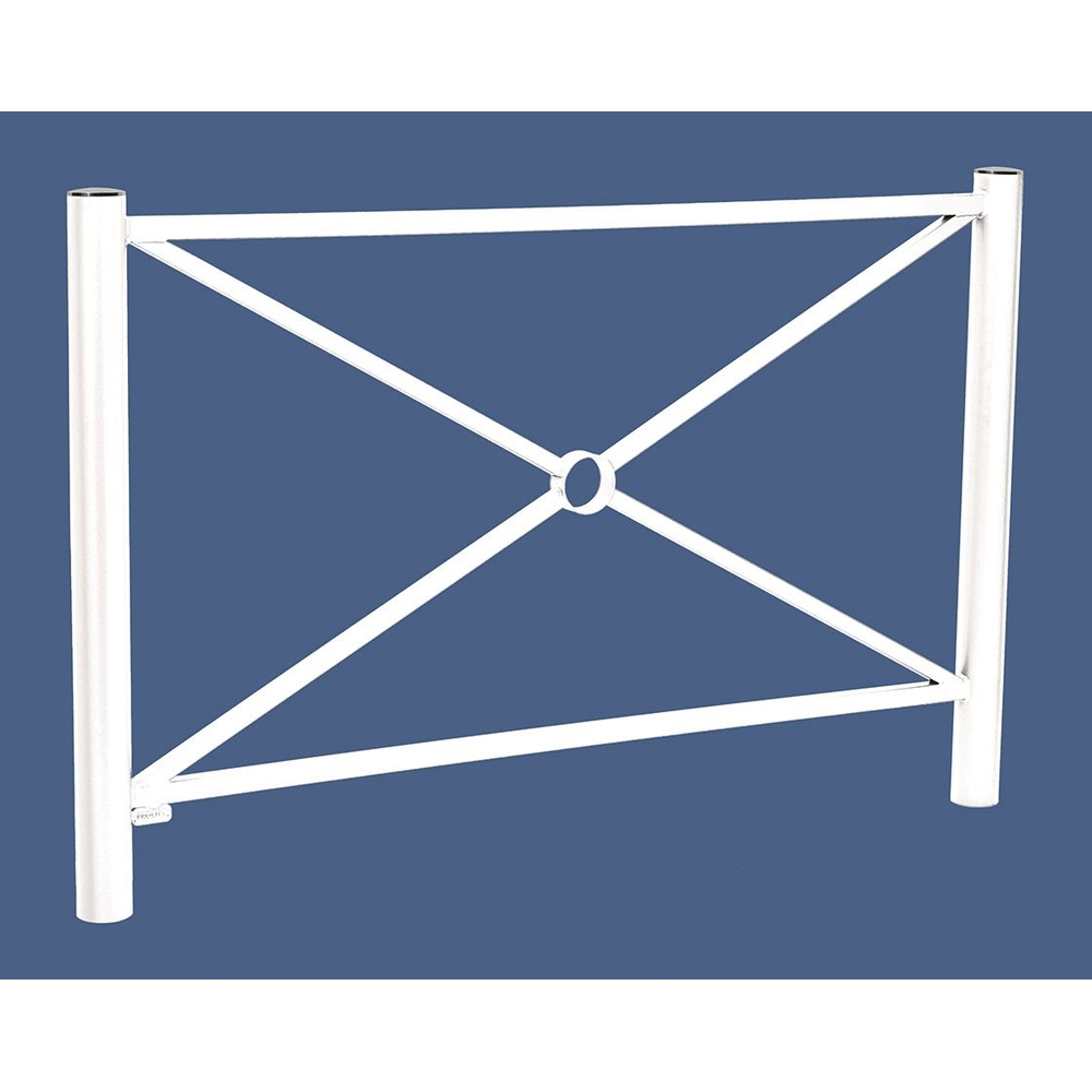 Barrière Province Inox brossé RAL9010 - 1572mm - Simple croix - PROCITY - 206155.9010