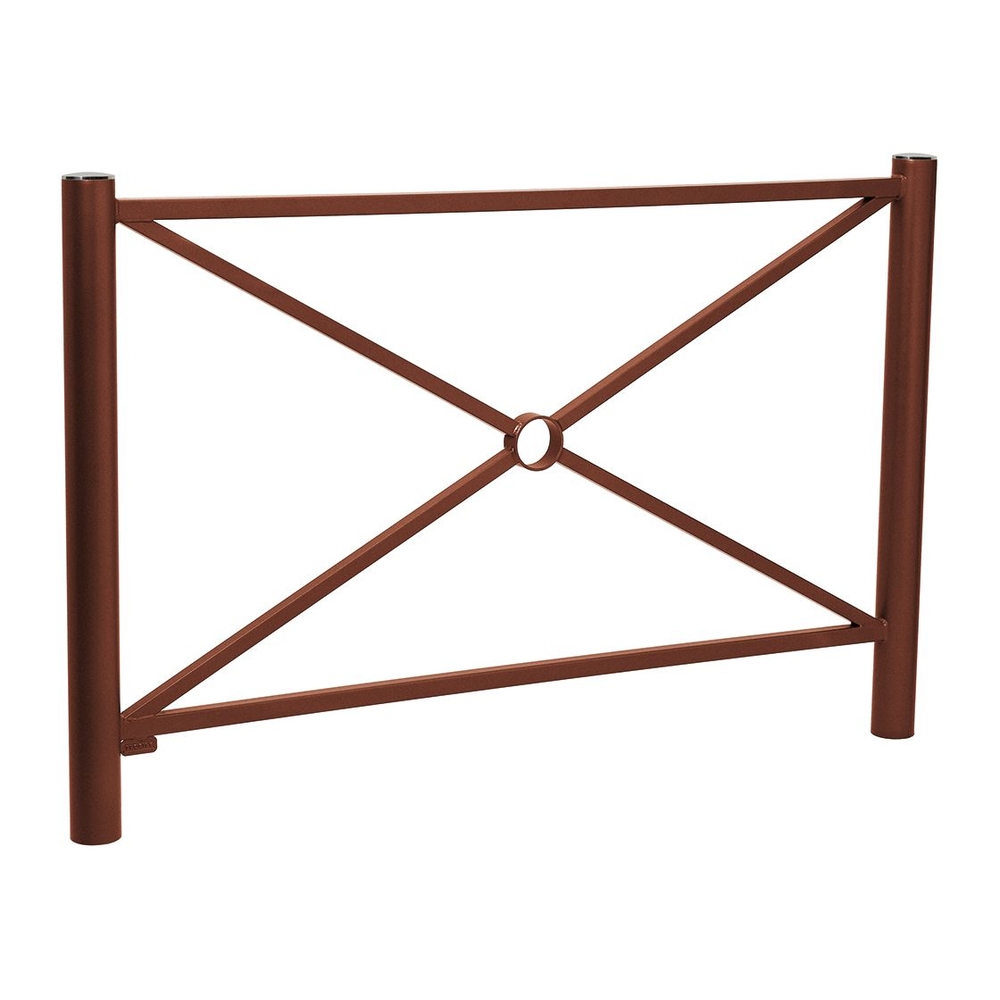Barrière Province Inox brossé Aspect Corten - 1572mm - Simple croix - PROCITY - 206155.S025