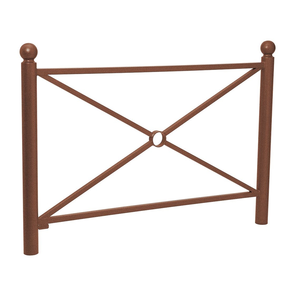 Barrière Province Boule Aspect Corten - 1572mm - Simple croix - PROCITY - 206166.S025