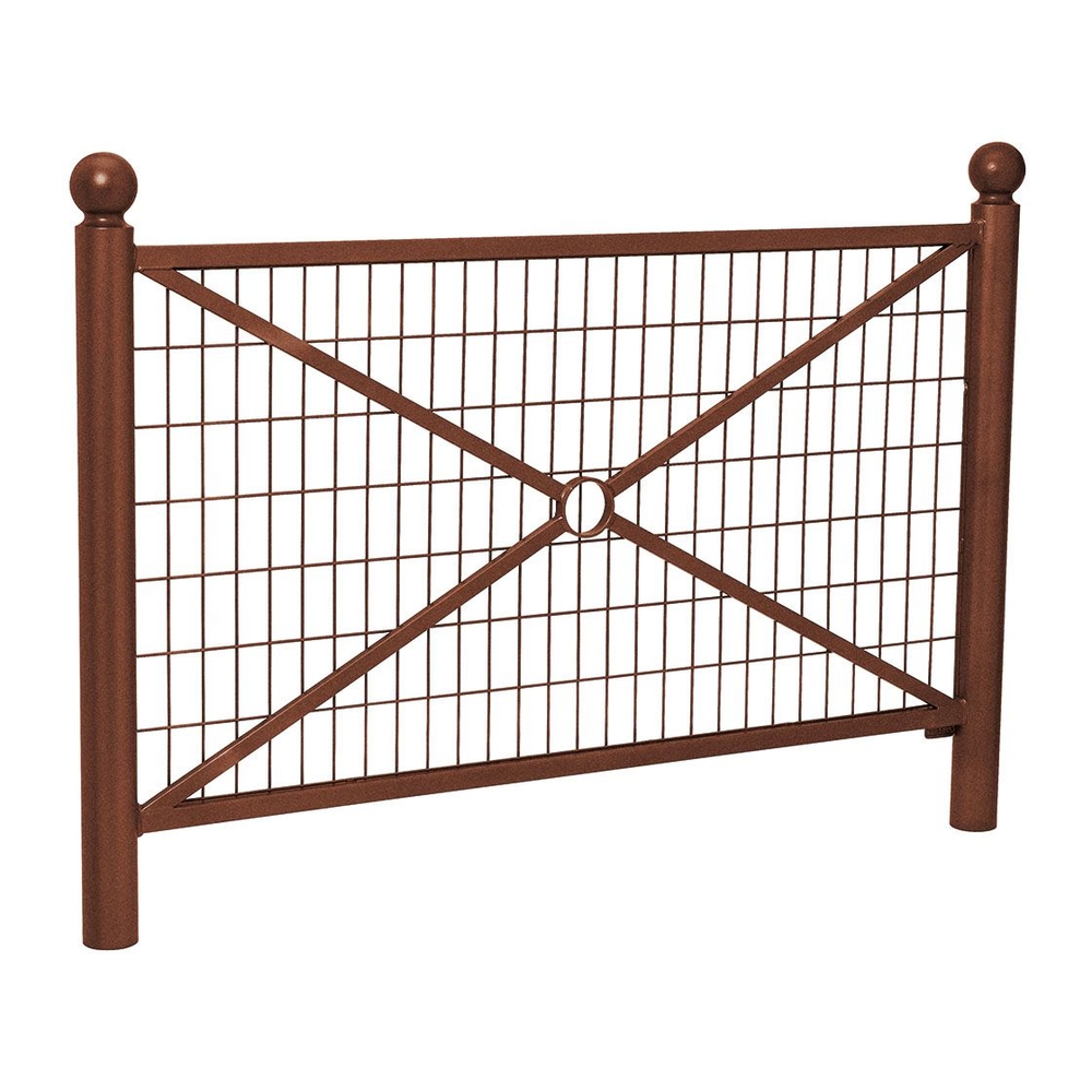 Barrière Province Boule Aspect Corten - 1572mm - Grillagée - PROCITY - 206170.S025