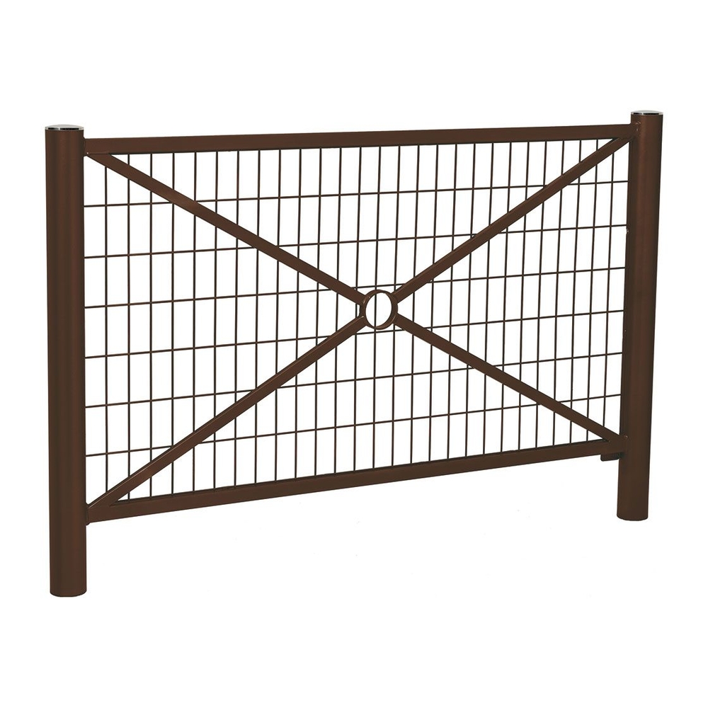 Barrière Province Inox brossé RAL8017 - 1572mm - Grillagée - PROCITY - 206178.8017