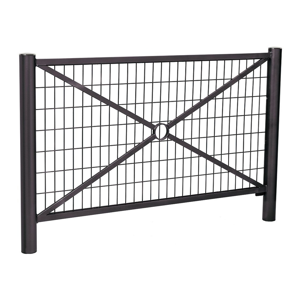 Barrière Province Inox brossé RAL9005 - 1572mm - Grillagée - PROCITY - 206178.9005