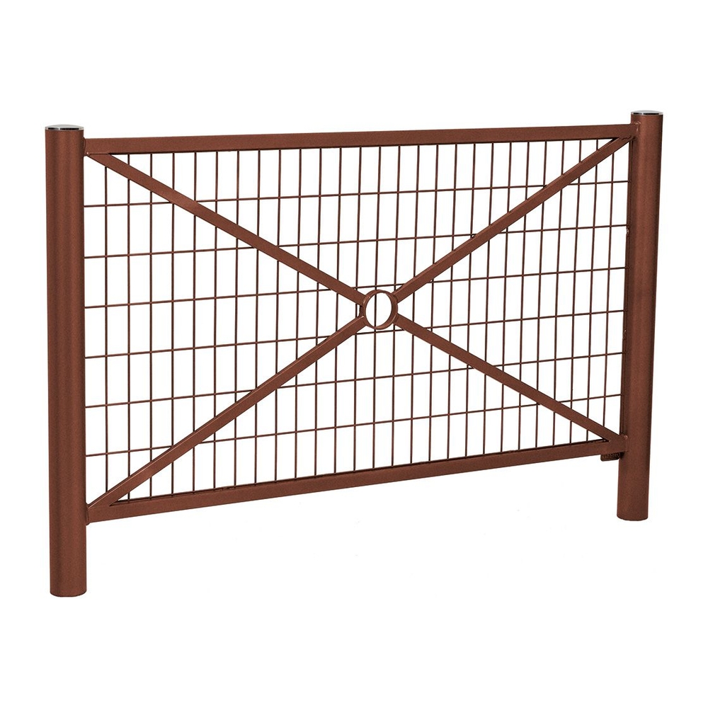 Barrière Province Inox brossé Aspect Corten - 1572mm - Grillagée - PROCITY - 206178.S025