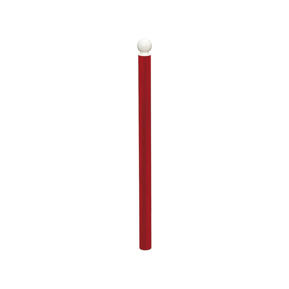 Potelet Boule haute visibilité RAL3004 - RAL9010 Ø76mm - PROCITY - 206407.3004.9010