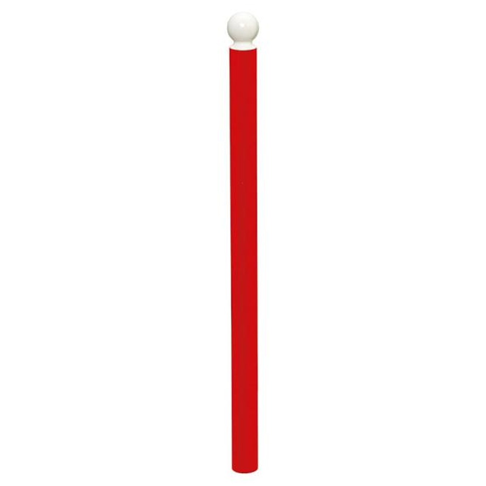 Potelet Boule haute visibilité RAL3020 - RAL9010 Ø76mm - PROCITY - 206407.3020.9010
