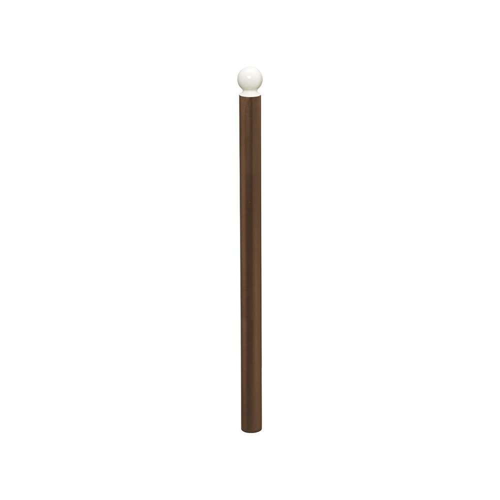 Potelet Boule haute visibilité RAL8017 - RAL9010 Ø76mm - PROCITY - 206407.8017.9010