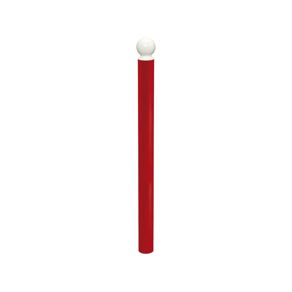 Potelet Boule haute visibilité RAL3004 - RAL9010 Ø114mm - PROCITY - 206487.3004.9010