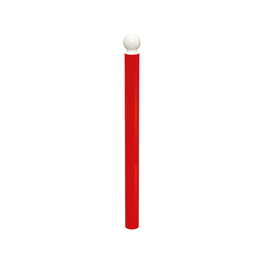 Potelet Boule haute visibilité RAL3020 - RAL9010 Ø114mm - PROCITY - 206487.3020.9010