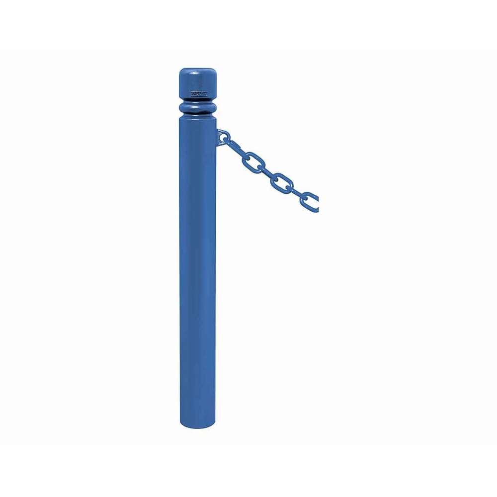 Potelet Province à chaînes RAL5010 - Potelet Ø114mm - 1 anneau - Pommeau City - PROCITY - 206494.5010